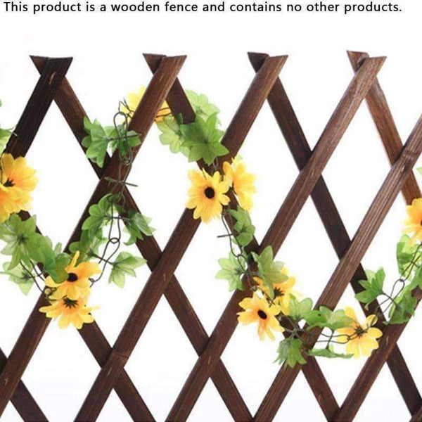 Planet Gates Flower Stand Anti - corrosion Wood Fence Telescopic Fence Net Wooden Fence Gardening Sliding Outdoor Garden Patio Decoration