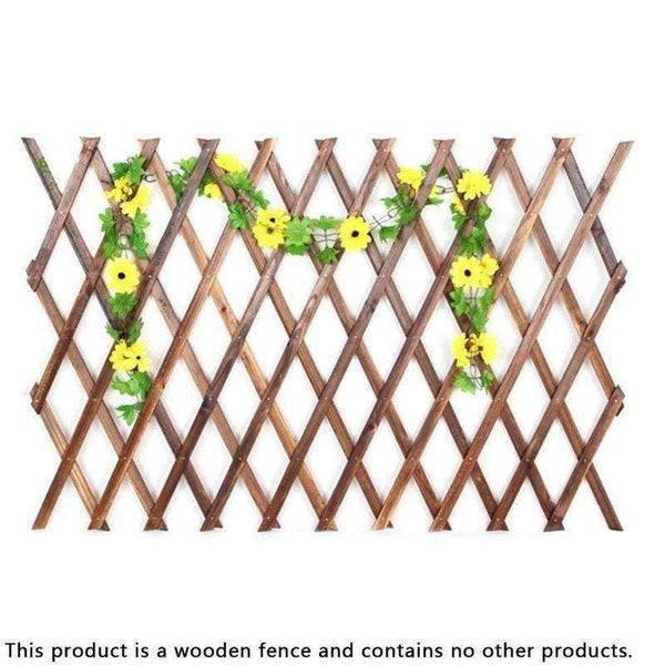 Planet Gates Flower Stand Anti - corrosion Wood Fence Telescopic Fence Net Wooden Fence Gardening Sliding Outdoor Garden Patio Decoration