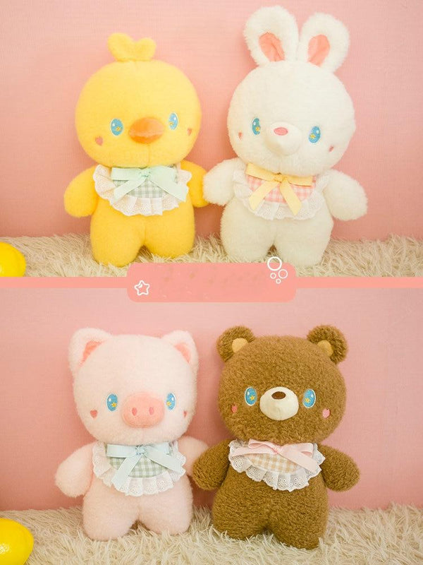 Planet Gates Fluffy Hair Super soft Elephant Lamb Cuddly Plushies Doll Stuffed Animals Long Plush Brown Bear Chick Baby Appease Doll toys Kid