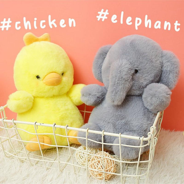 Planet Gates Fluffy Hair Super soft Elephant Lamb Cuddly Plushies Doll Stuffed Animals Long Plush Brown Bear Chick Baby Appease Doll toys Kid