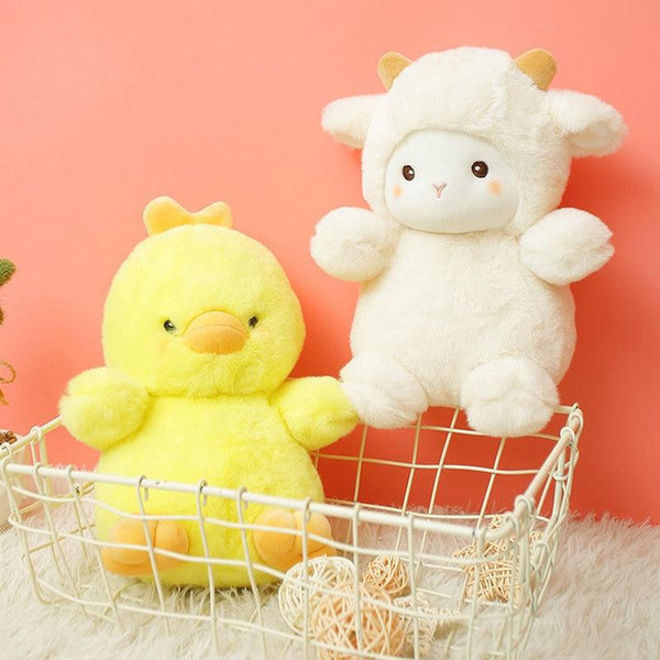 Planet Gates Fluffy Hair Super soft Elephant Lamb Cuddly Plushies Doll Stuffed Animals Long Plush Brown Bear Chick Baby Appease Doll toys Kid