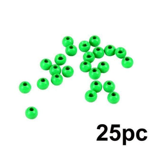 Planet Gates Fluo Green / 2.0mm 25pc 2.0-4.6mm Fly Tying Tungsten Beads  Four Colors Fly Tying Material Fishing Accessory