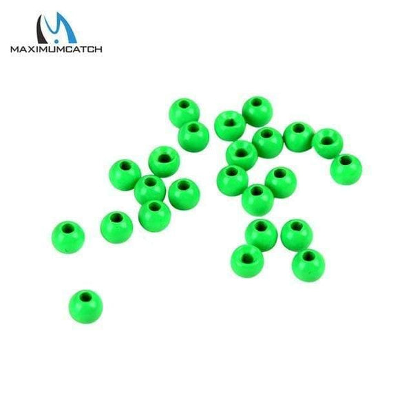 Planet Gates Fluo Green / 2.0mm 25pcs/lot 2.0-3.8mm Fly Tying Tungsten Beads Round Nymph Head Ball Fly Tying Material 18 Different Colors