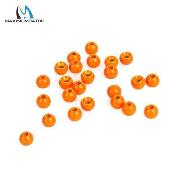 Planet Gates Fluo Orange / 2.0mm 25pcs/lot 2.0-3.8mm Fly Tying Tungsten Beads Round Nymph Head Ball Fly Tying Material 18 Different Colors