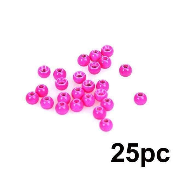 Planet Gates Fluo Pink / 2.0mm 25pc 2.0-4.6mm Fly Tying Tungsten Beads  Four Colors Fly Tying Material Fishing Accessory