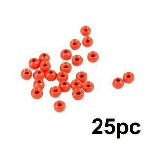 Planet Gates Fluo Red / 2.0mm 25pc 2.0-4.6mm Fly Tying Tungsten Beads  Four Colors Fly Tying Material Fishing Accessory