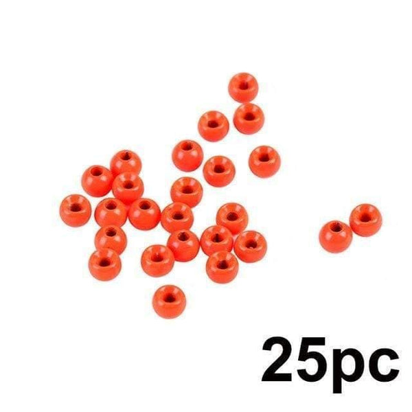 Planet Gates Fluo Red / 2.0mm 25pc 2.0-4.6mm Fly Tying Tungsten Beads  Four Colors Fly Tying Material Fishing Accessory