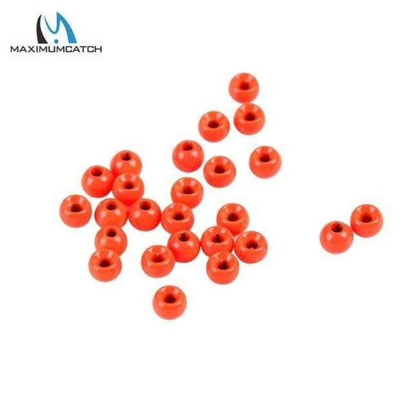Planet Gates Fluo Red / 2.0mm 25pcs/lot 2.0-3.8mm Fly Tying Tungsten Beads Round Nymph Head Ball Fly Tying Material 18 Different Colors