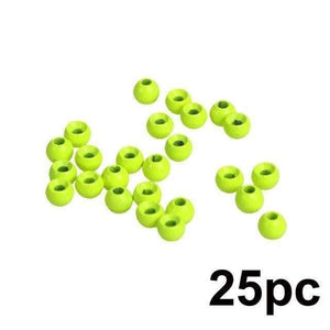 Planet Gates Fluo Yellow / 2.0mm 25pc 2.0-4.6mm Fly Tying Tungsten Beads  Four Colors Fly Tying Material Fishing Accessory