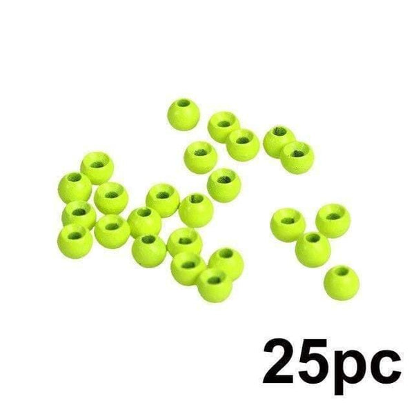 Planet Gates Fluo Yellow / 2.0mm 25pc 2.0-4.6mm Fly Tying Tungsten Beads  Four Colors Fly Tying Material Fishing Accessory