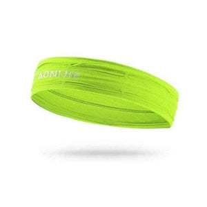 Planet Gates Fluorescent green Headband Sport Elastics Sweatband Anti Sweat Hairband Yoga Accessories Gym Fitness Tennis Running Fitness Headband
