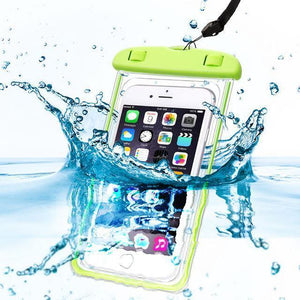 Planet Gates Fluorescent Green Universal Waterproof Case For iPhone 5S 6 6S 7 Plus Samsung Xiaomi Redmi 3s Note 3 4 Pro MI5 Cover WaterProof Pouch Max 6" Phone