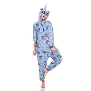 Planet Gates flying unicorn01 / S Halloween Wholesale Animal Stitch Star Unicorn onesie Adult Unisex Cosplay Costume Women Pajamas Sleepwear Adult Winter