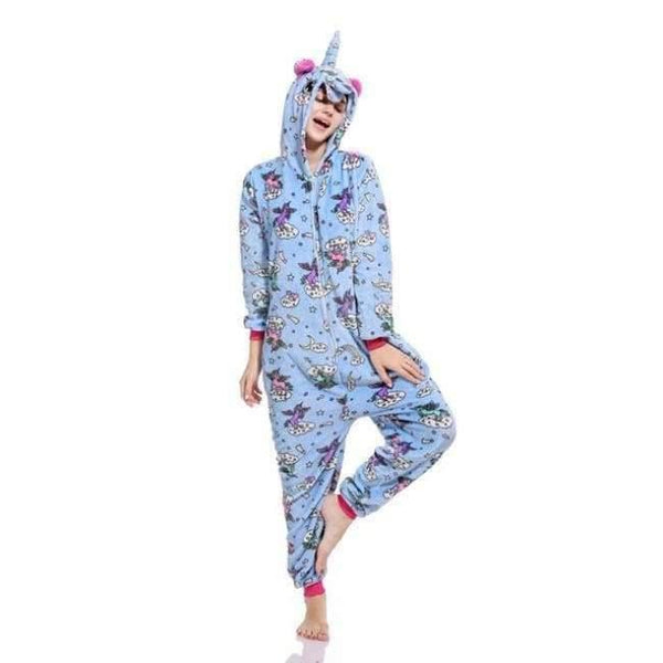 Planet Gates flying unicorn01 / S Halloween Wholesale Animal Stitch Star Unicorn onesie Adult Unisex Cosplay Costume Women Pajamas Sleepwear Adult Winter