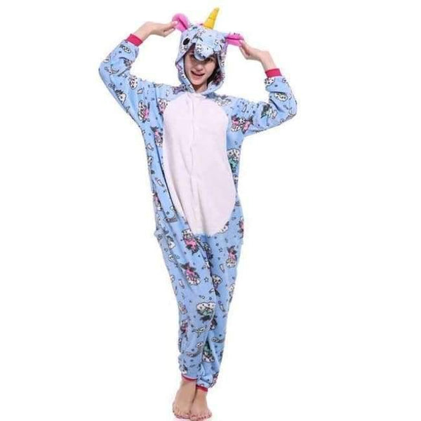 Planet Gates flying unicorn02 / S Halloween Wholesale Animal Stitch Star Unicorn onesie Adult Unisex Cosplay Costume Women Pajamas Sleepwear Adult Winter