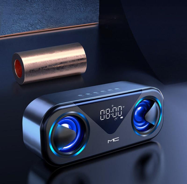 Planet Gates FM Radio+ Bluetooth Speakers 2*5W Drivers Loud Stereo Sound 3000mAh Battery Wireless Portable Speaker With LED Atmosphere Light