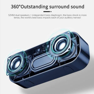 Planet Gates FM Radio+ Bluetooth Speakers 2*5W Drivers Loud Stereo Sound 3000mAh Battery Wireless Portable Speaker With LED Atmosphere Light