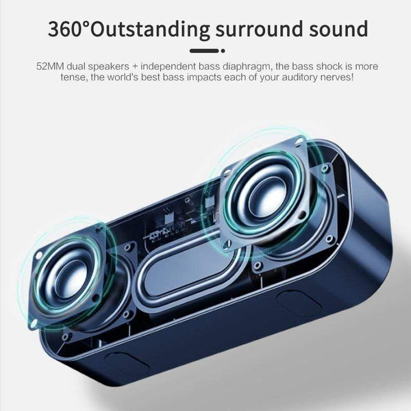 Planet Gates FM Radio+ Bluetooth Speakers 2*5W Drivers Loud Stereo Sound 3000mAh Battery Wireless Portable Speaker With LED Atmosphere Light