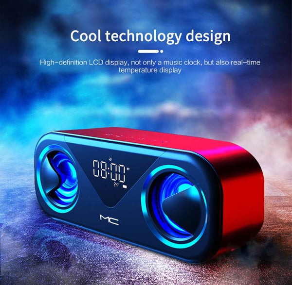 Planet Gates FM Radio+ Bluetooth Speakers 2*5W Drivers Loud Stereo Sound 3000mAh Battery Wireless Portable Speaker With LED Atmosphere Light