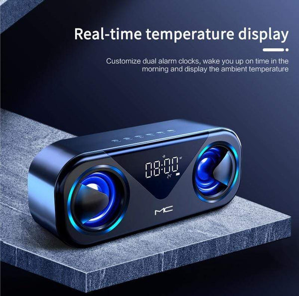 Planet Gates FM Radio+ Bluetooth Speakers 2*5W Drivers Loud Stereo Sound 3000mAh Battery Wireless Portable Speaker With LED Atmosphere Light
