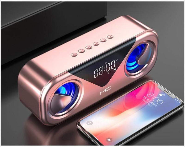 Planet Gates FM Radio+ Bluetooth Speakers 2*5W Drivers Loud Stereo Sound 3000mAh Battery Wireless Portable Speaker With LED Atmosphere Light