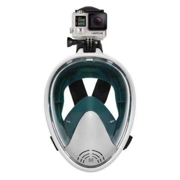 Planet Gates Foldable Diving Mask 2 / S/M Full Face Diving Mask Underwater Swimming Anti Fog Scuba Snorkeling Mask with Anti-skid Ring Earplug for Gopro Camera