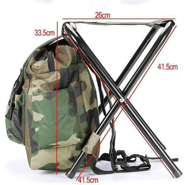 Planet Gates Foldable Fishing Chair Backpack Portable Equipment Bag Folding Chair Picnic Outdoor Camping Chair Seat Hiking