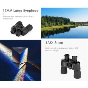 Planet Gates Folding Binocular 10X50 HD Vision Wide-Angle Prism BAK4 Binocular Telescope Outdoor Professional Hunting Telescope