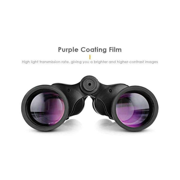 Folding Binocular 10X50 Hd Vision Wide-Angle Prism Bak4 Binocular Telescope Outdoor Professional Hunting Telescope