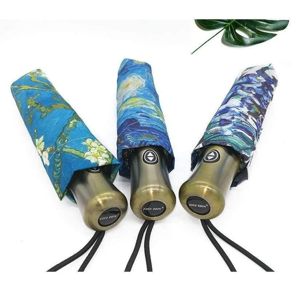 Planet Gates Folding Umbrella Female Windproof Paraguas Van Gogh Oil Painting Umbrella Rain Women Quality Umbrellas UBY01