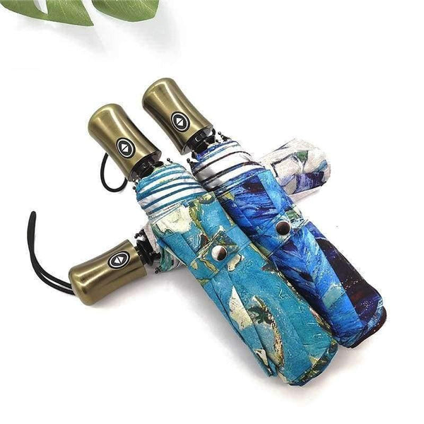 Planet Gates Folding Umbrella Female Windproof Paraguas Van Gogh Oil Painting Umbrella Rain Women Quality Umbrellas UBY01