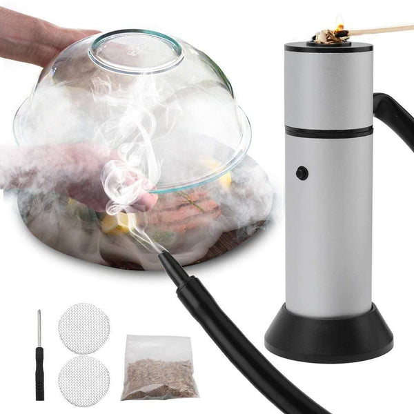Food Cold Smoke Generator Portable Molecular Cuisine Smoking Gun Meat Burn Smokehouse Cooking for BBQ Grill Smoker Wood