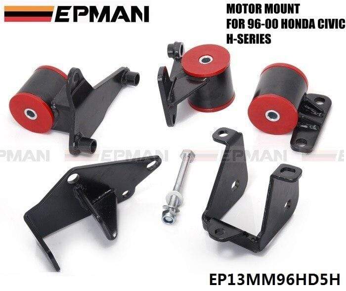 Planet Gates For 1996-2000 EK HONDA CIVIC H22/H23 H-SERIES ENGINE SWAP CONVERSION MOTOR MOUNTS EPMAN EP13MM96HD5H