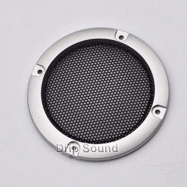 For 2"/3"/4"/5"/6.5"/8"/10" inch Car Audio Speaker Conversion Net Cover Decorative Circle Metal Mesh Grille #Silver+Black