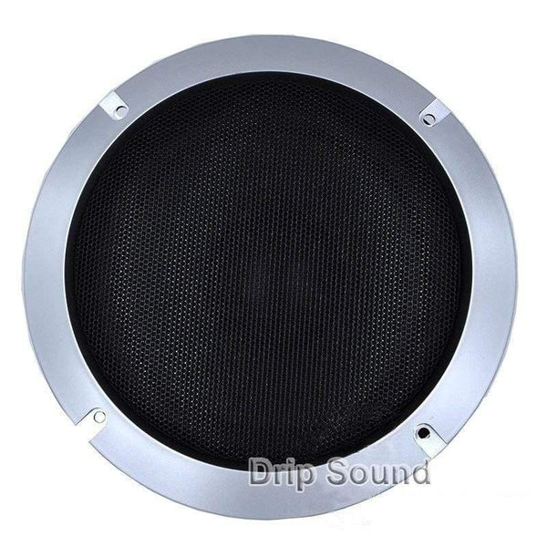 For 2"/3"/4"/5"/6.5"/8"/10" inch Car Audio Speaker Conversion Net Cover Decorative Circle Metal Mesh Grille #Silver+Black