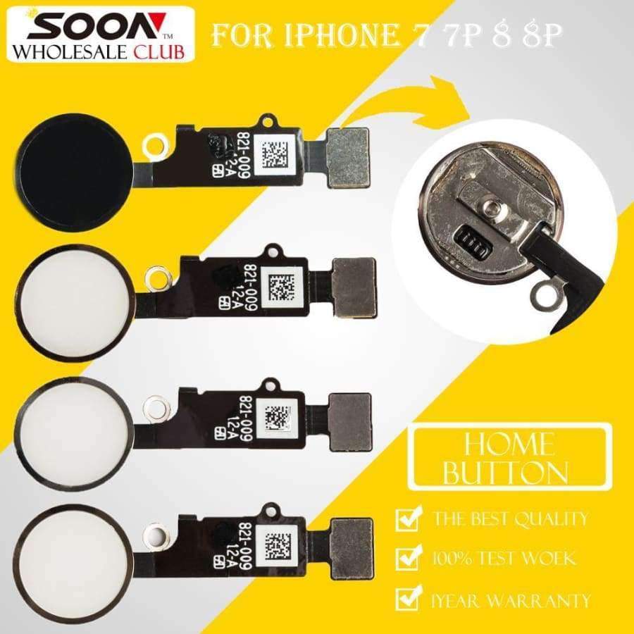Planet Gates for 7 7Plus Black Original SOON for iPhone 7 7Plus 8 8Plus Home Button Switch Assembly Flex Cable Replacement Parts