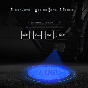 Planet Gates FOR Audi 2PCS Led Car Door Welcome Light Courtesy Logo For Peugeot For Mercedes Benz Laser Projector Punching Ghost Shadow Lamp