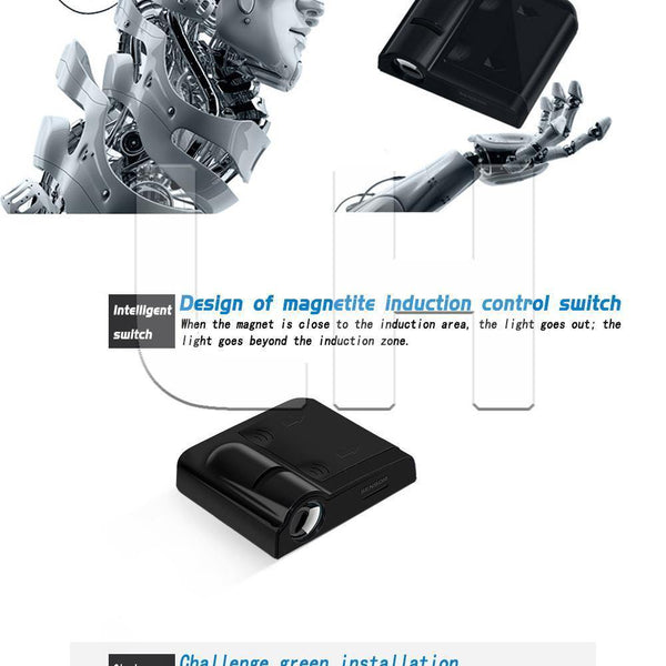 Planet Gates FOR Audi 2PCS Led Car Door Welcome Light Courtesy Logo For Peugeot For Mercedes Benz Laser Projector Punching Ghost Shadow Lamp