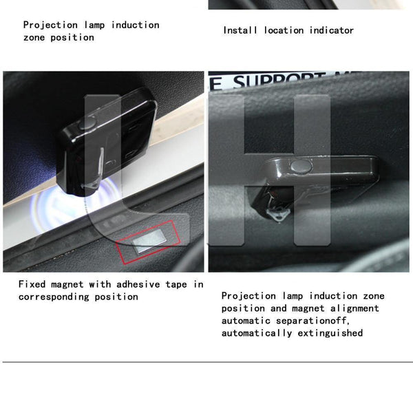 Planet Gates FOR Audi 2PCS Led Car Door Welcome Light Courtesy Logo For Peugeot For Mercedes Benz Laser Projector Punching Ghost Shadow Lamp