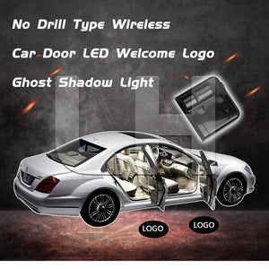 Planet Gates FOR Audi 2PCS Led Car Door Welcome Light Courtesy Logo For Peugeot For Mercedes Benz Laser Projector Punching Ghost Shadow Lamp