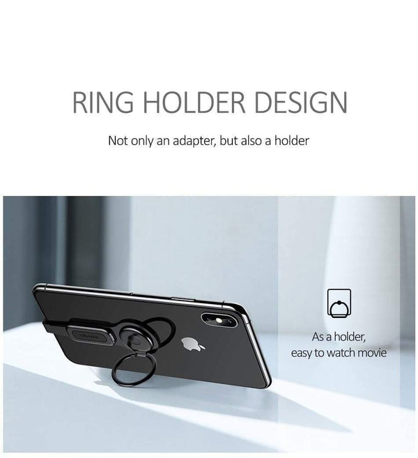 Planet Gates For Dual Lightning Ring Holder Adapter for iPhone AUX to 3.5mm Audio Charger for Splitter iPhone Jack Headphones Headset Adapter