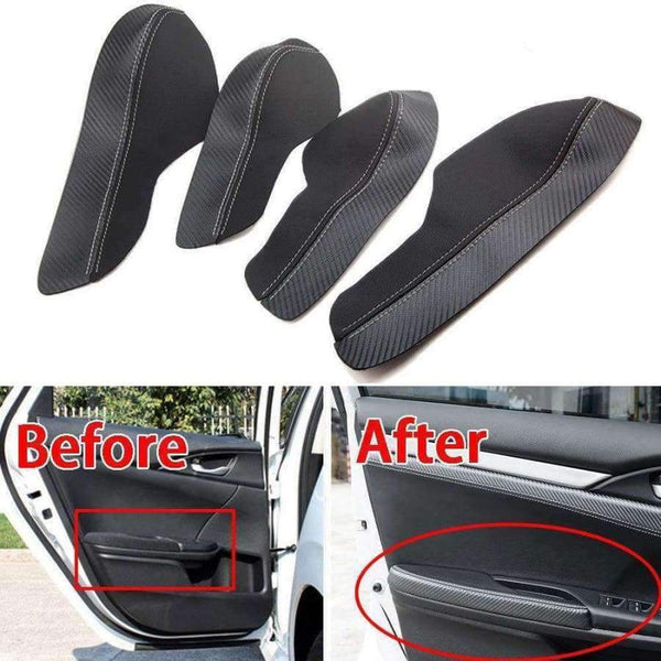 Planet Gates For Honda 10th Civic Sedan Car Door Armrest Panel Surface Shell Cover Trim PU Waterproof Anti-scratch Styling Accessories 16-17