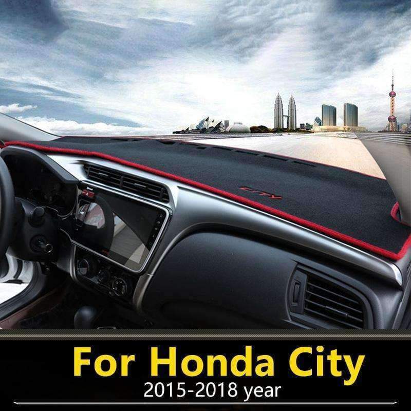 Planet Gates For Honda City 2015 2016 2017 2018 Car Dashboard Cover Mat Avoid Light Pad Instrument Platform Cushion Carpets Trim Accessories