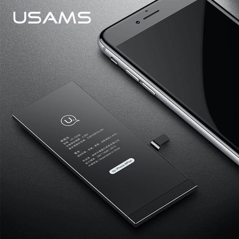 Planet Gates For iPhone 6 Plus Battery USAMS Original For iPhone6 Plus Mobile Phone Lithium Battery Power Capacity 2915mAh Bank With Tools