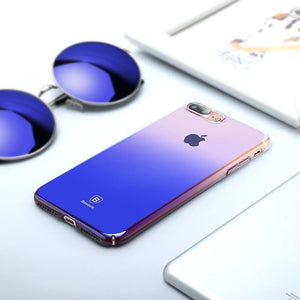 Planet Gates For iPhone 8 Case, Baseus Luxury Plating Gradient Hard Plastic Case For iPhone 8 8 Plus 7 7 Plus Cases Ultra Thin Bcak PC Cover