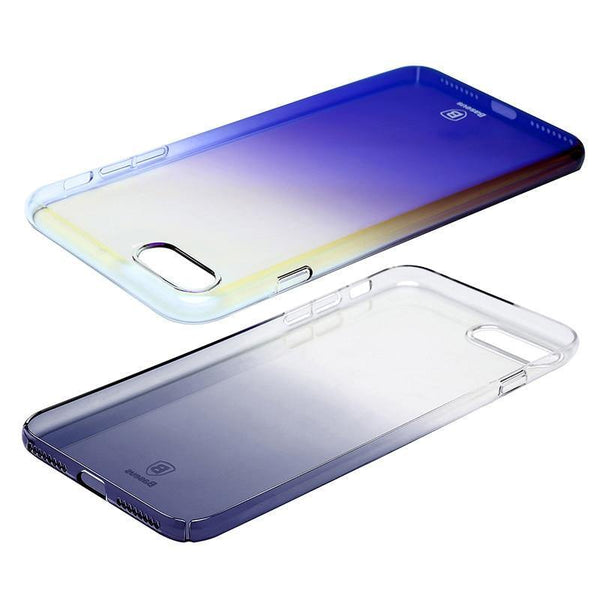 Planet Gates For iPhone 8 Case, Baseus Luxury Plating Gradient Hard Plastic Case For iPhone 8 8 Plus 7 7 Plus Cases Ultra Thin Bcak PC Cover