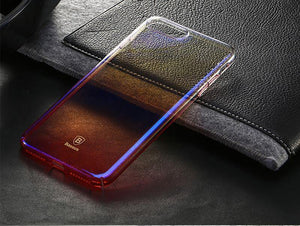Planet Gates For iPhone 8 Case, Baseus Luxury Plating Gradient Hard Plastic Case For iPhone 8 8 Plus 7 7 Plus Cases Ultra Thin Bcak PC Cover