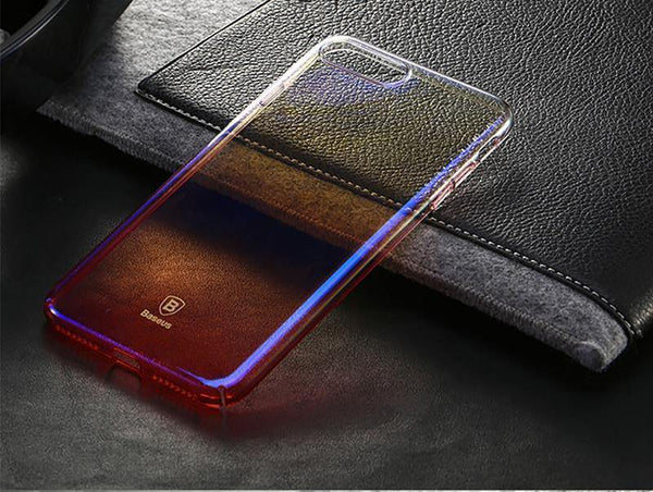 Planet Gates For iPhone 8 Case, Baseus Luxury Plating Gradient Hard Plastic Case For iPhone 8 8 Plus 7 7 Plus Cases Ultra Thin Bcak PC Cover