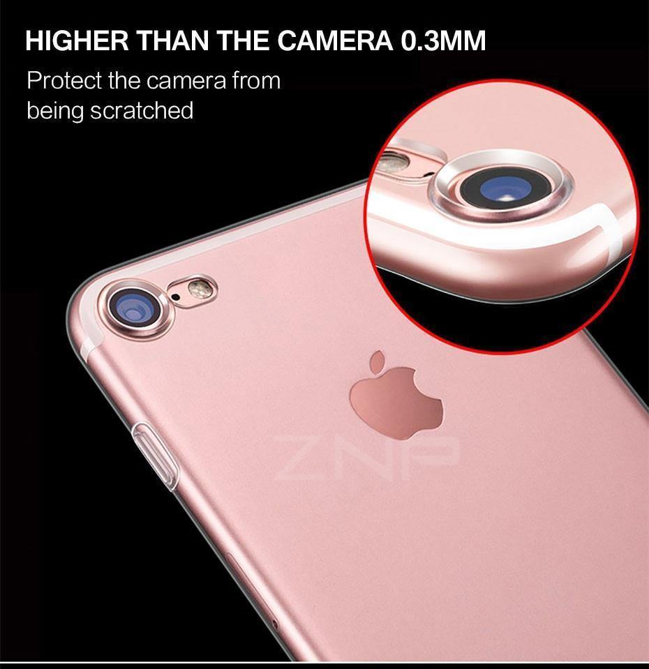 Planet Gates For iPhone 8 ZNP Ultra Thin Soft Transparent TPU Case For iPhone 8 7 Plus Clear Silicone Full Cover For iPhone 7 Plus 8 Phone Case Capa Coque