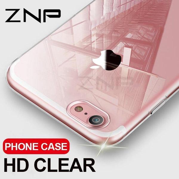 Planet Gates For iPhone 8 ZNP Ultra Thin Soft Transparent TPU Case For iPhone 8 7 Plus Clear Silicone Full Cover For iPhone 7 Plus 8 Phone Case Capa Coque